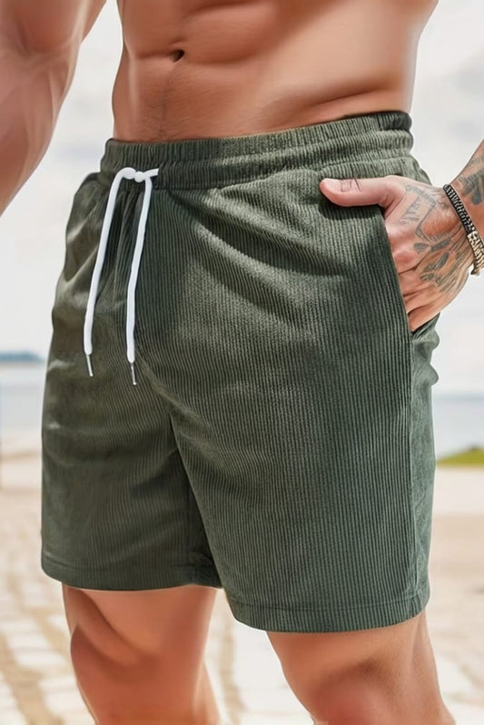 Waffle Thermal Shorts - Olive