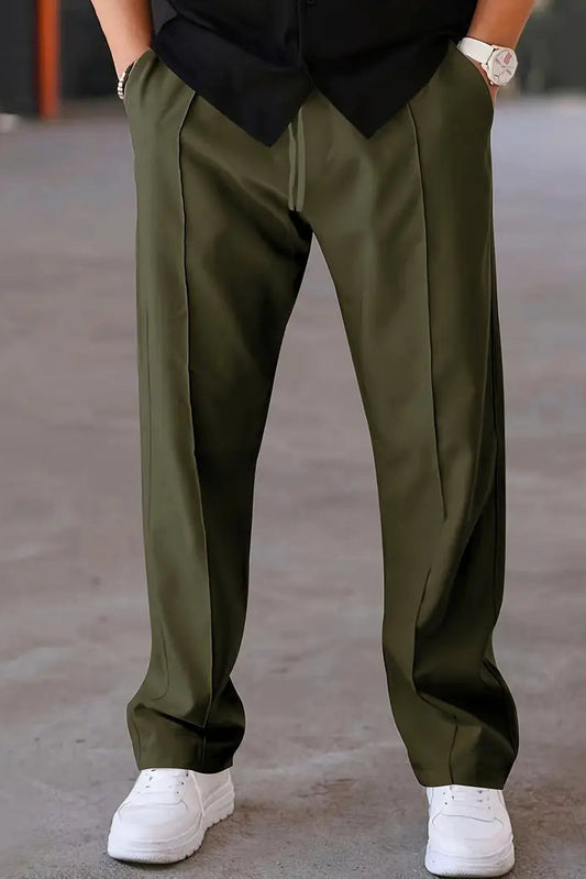 Casual Straight SpandexDry Pants - Olive