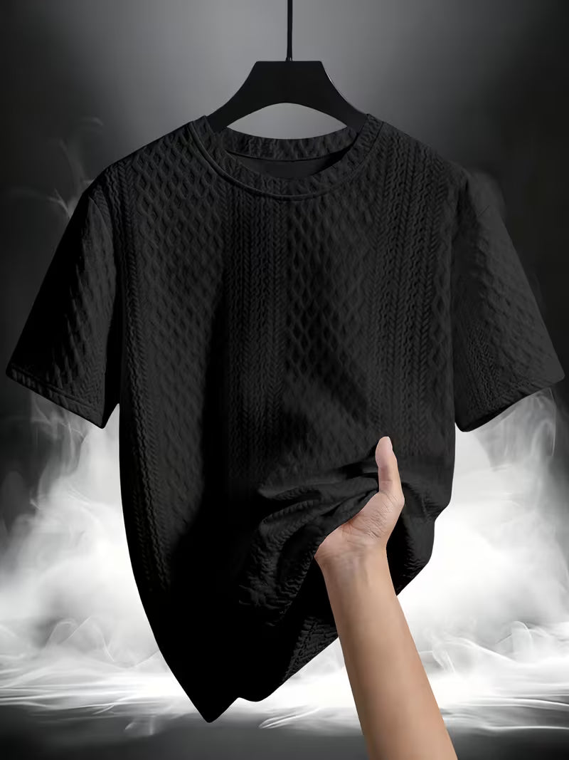 Cabo Snake Textured Tee - Black