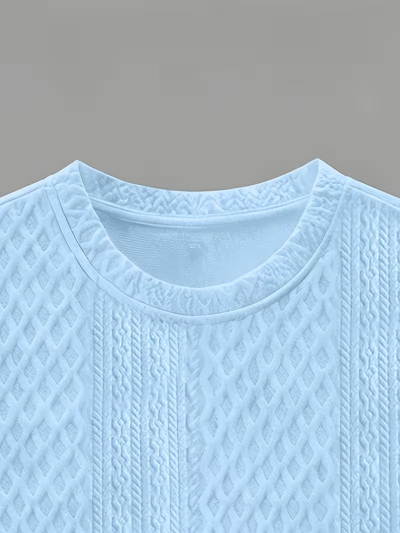 Cabo Snake Textured Tee - Aqua-Blue