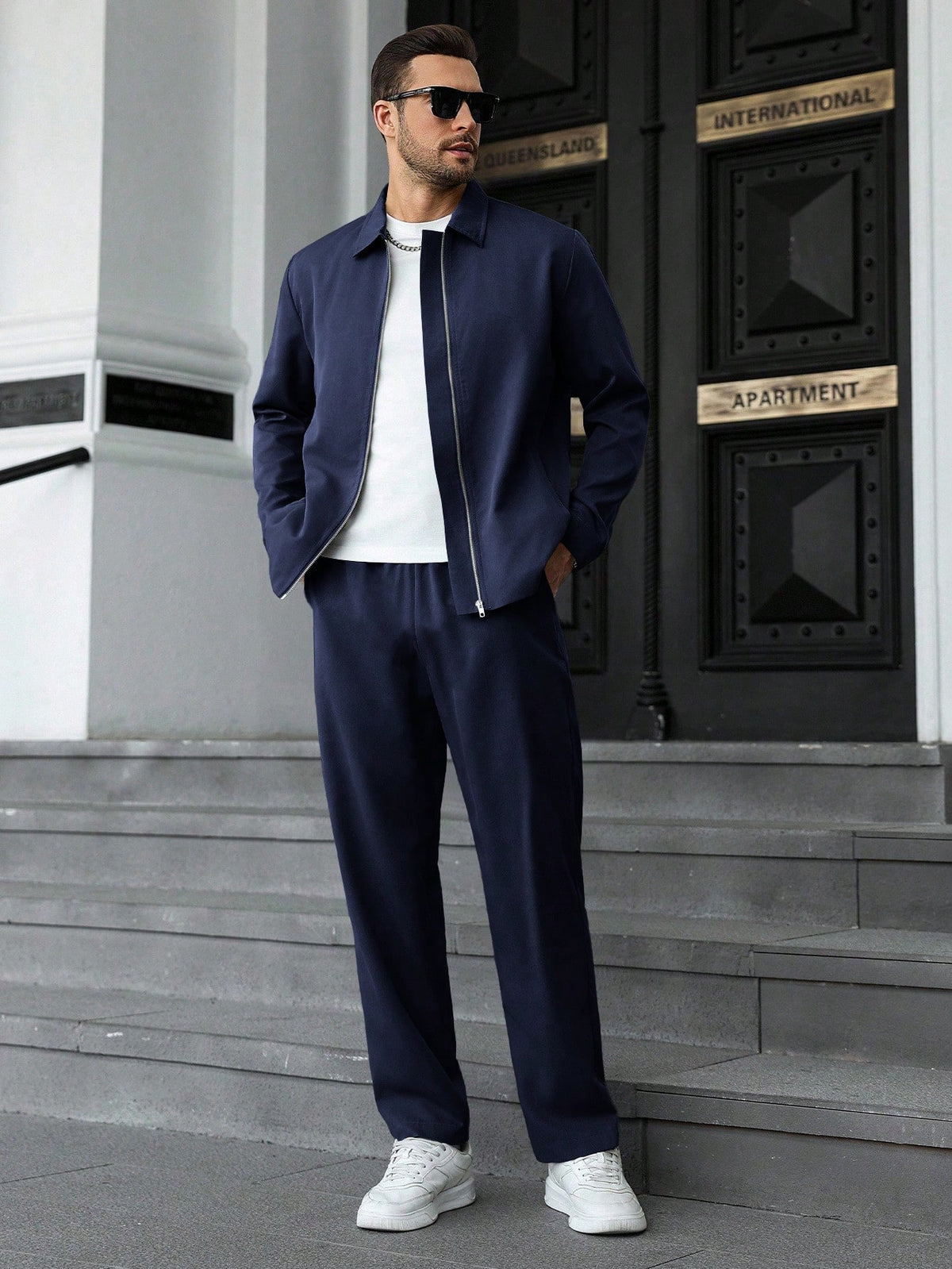 Harrington Tracksuit - Navy