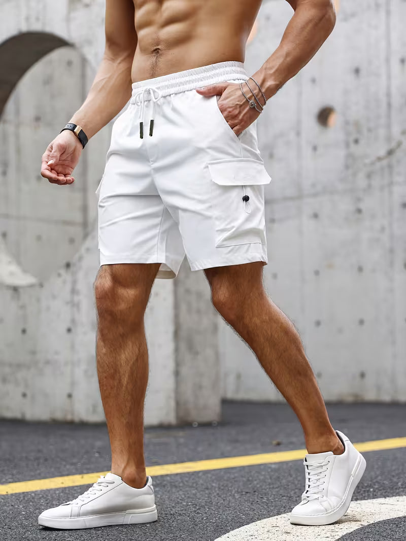 Woven SpandexDry Shorts - White