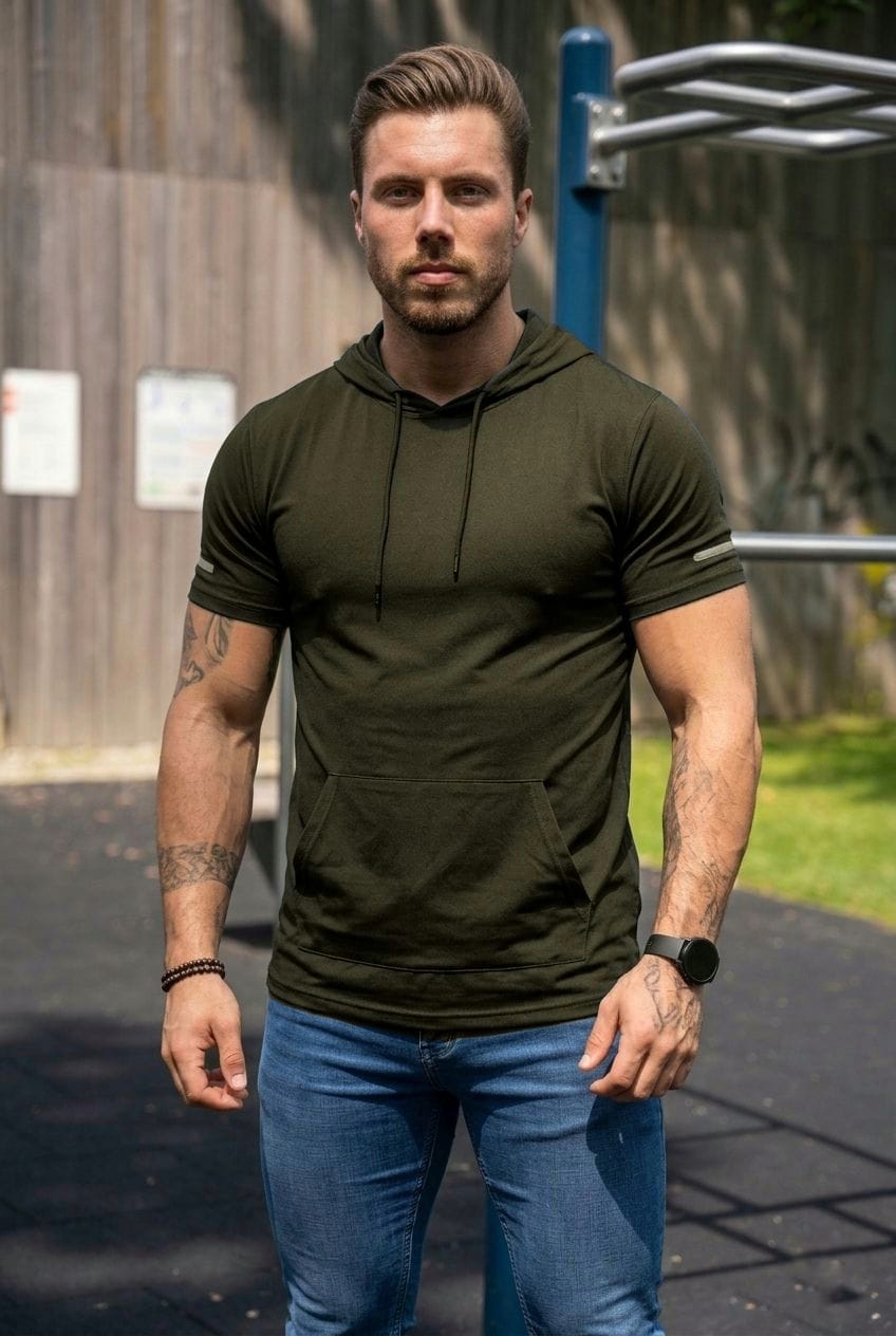 Viper Hooded T-shirt Spandexdry - Olive