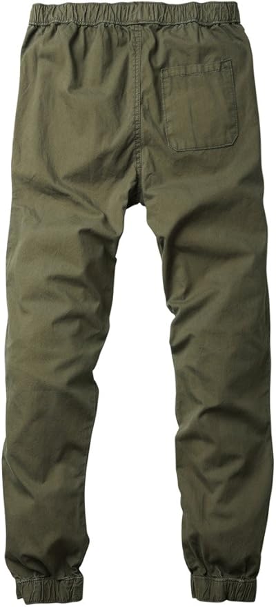 Chino Woven Joggers Trouser-Olive