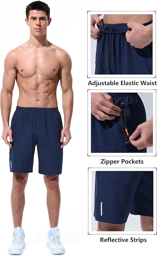 Woven Spandexdry shorts-Navy