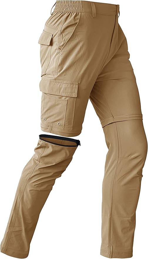 SpandexDry Woven Golf Convertable Pants - Khaki