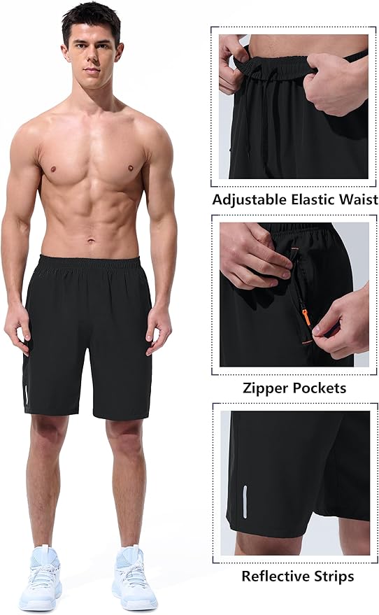 Woven Spandexdry shorts-Black
