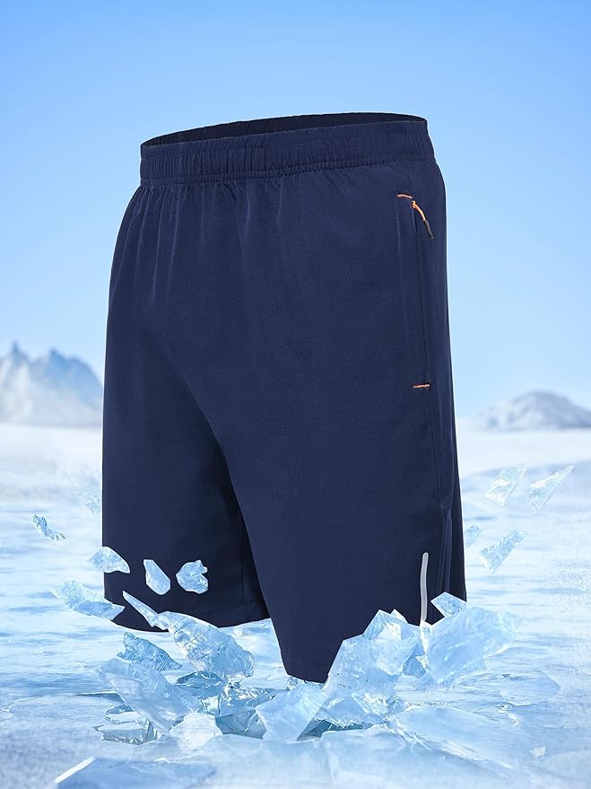Woven Spandexdry shorts-Navy