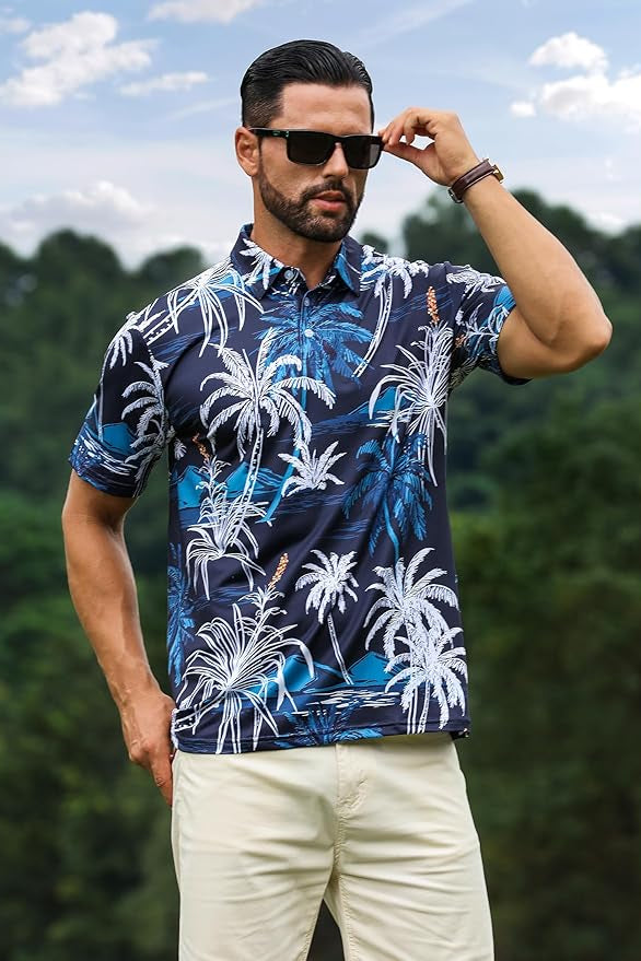 Golf Spandexdry Polo Palm-Tree