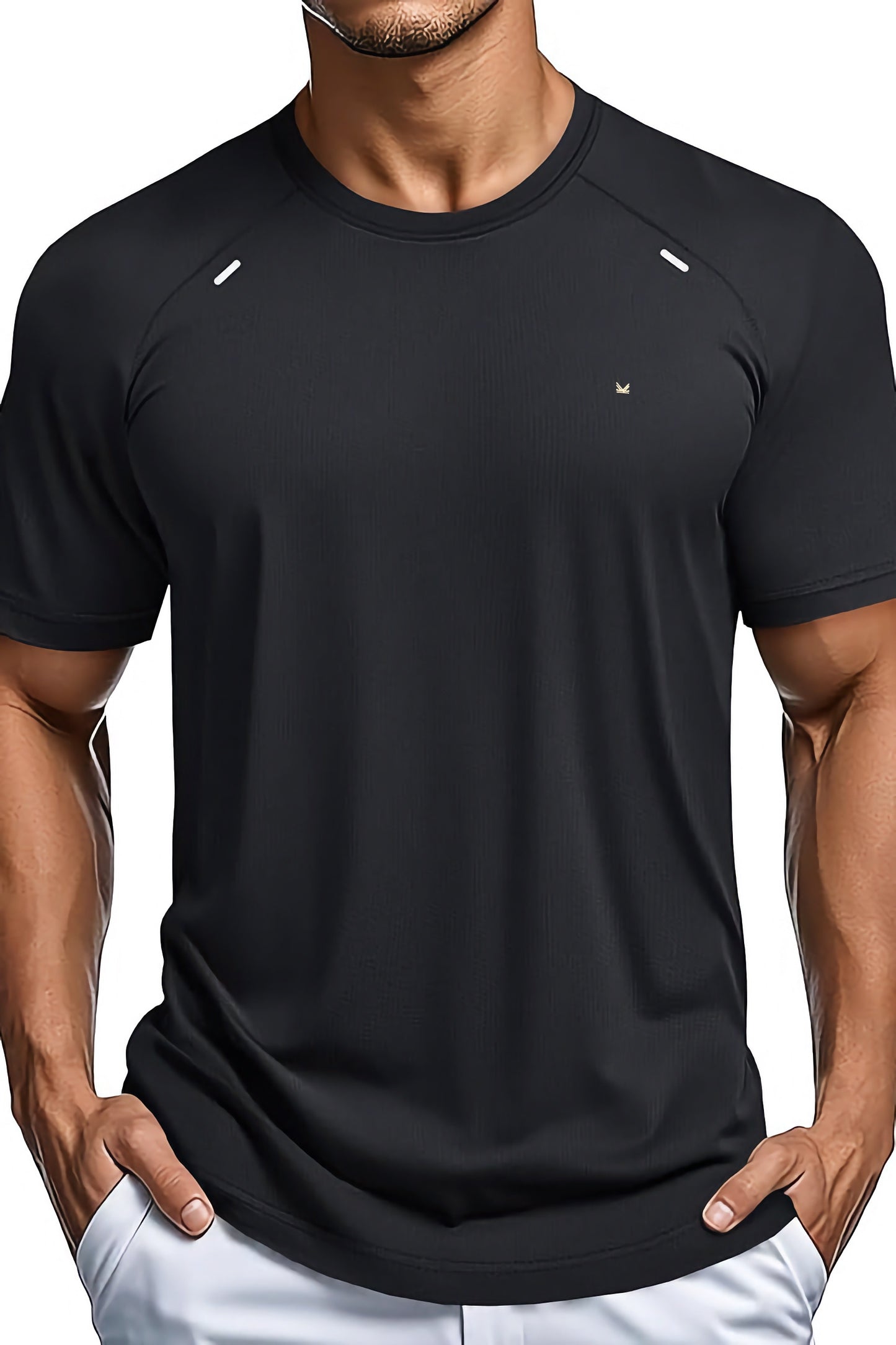 Minimal Spandexdry T-Shirts - Black