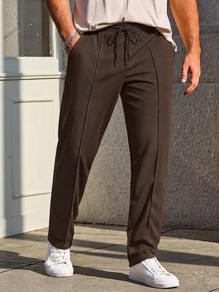 Waffle Crease Pant Trouser - Choclate