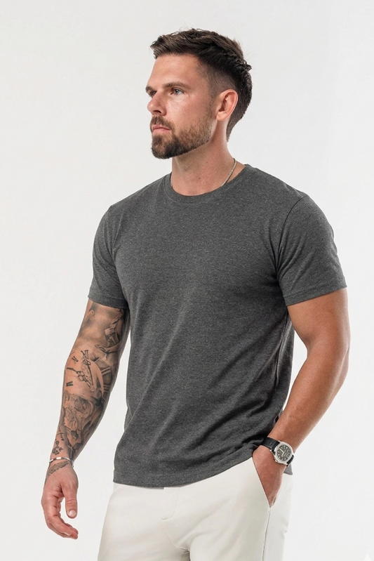 Essential Cotton T-Shirt - Charcoal