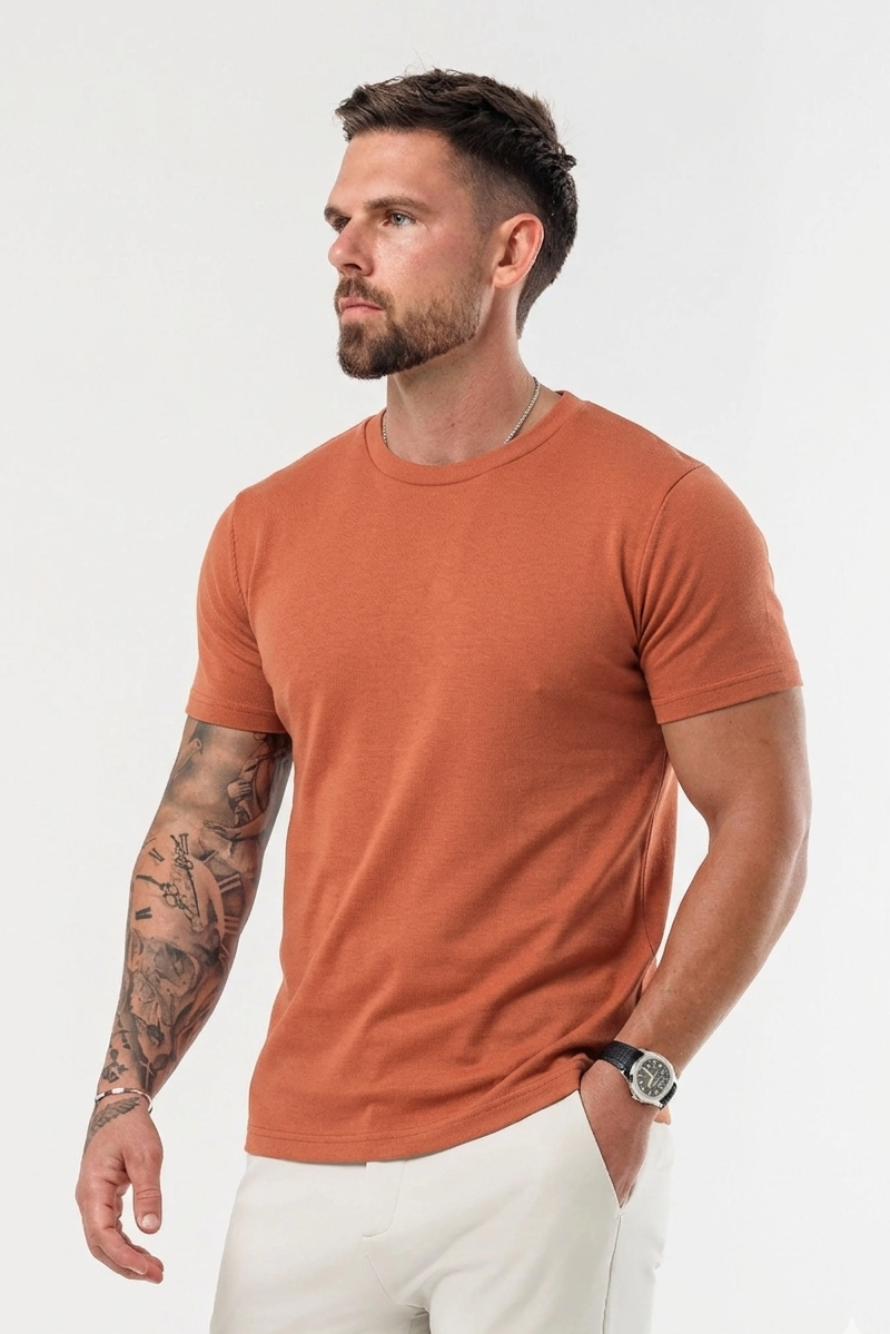 Essential Cotton T-Shirt - Peach