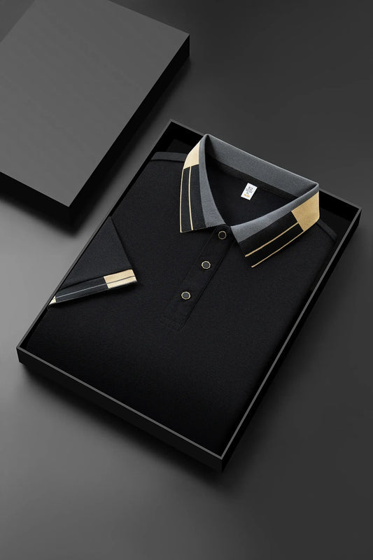 Beckham Cotton Polo - Black