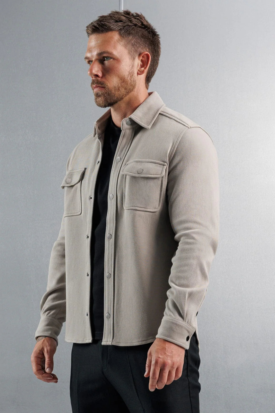 Fleece Overshirt - Ice Grey