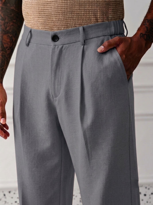 Korean Pants WideLeg SpandexDry - Charcoal