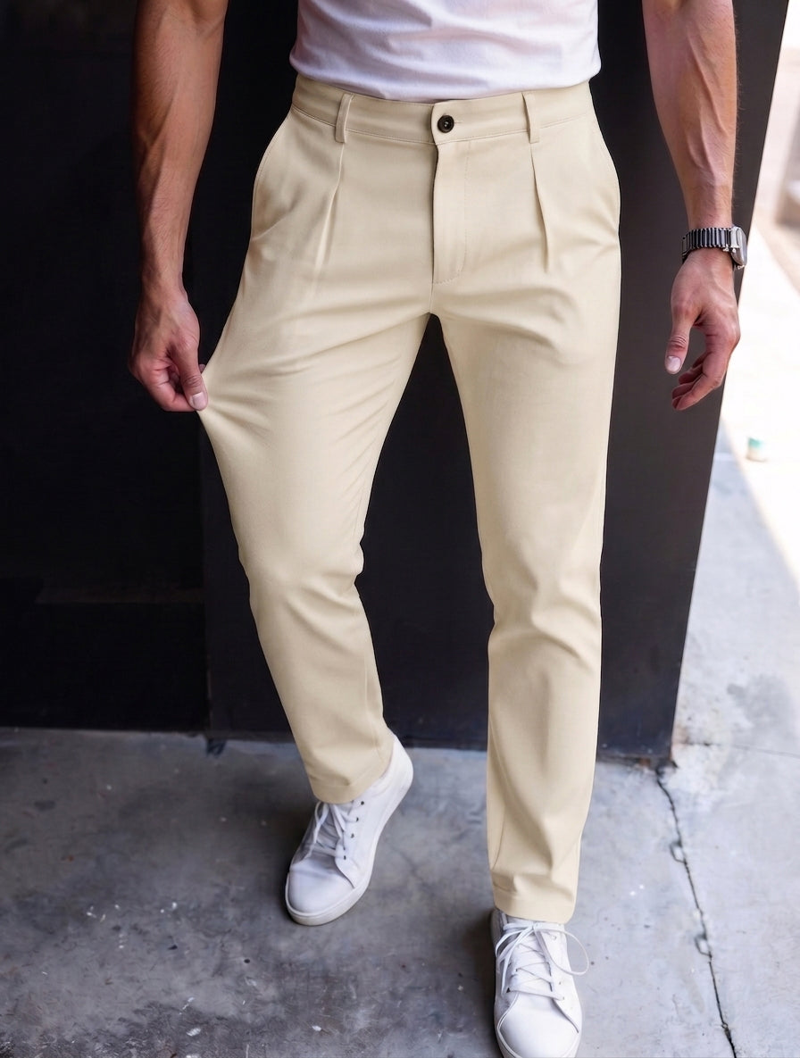 Phantom Spandexdry Pleated Pants - Cream