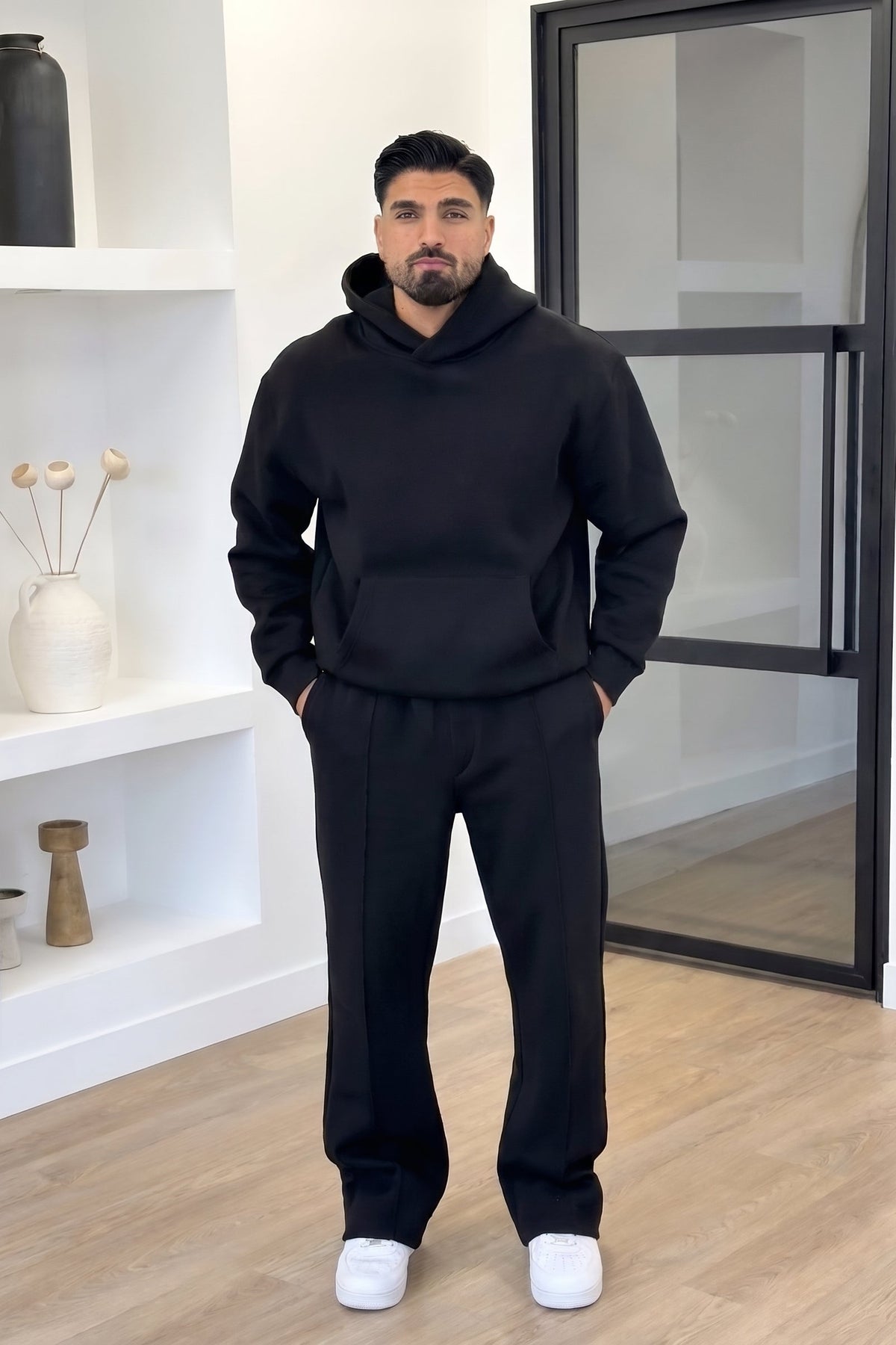 Imported Gothic All Black Tracksuit LooseFit - Black