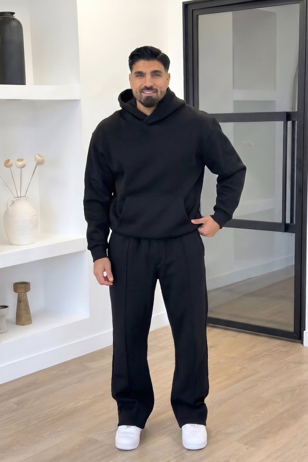 Imported Gothic All Black Tracksuit LooseFit - Black