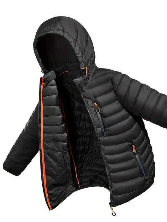 Wave Puffer Jacket - Black