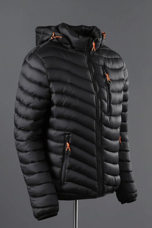 Wave Puffer Jacket - Black