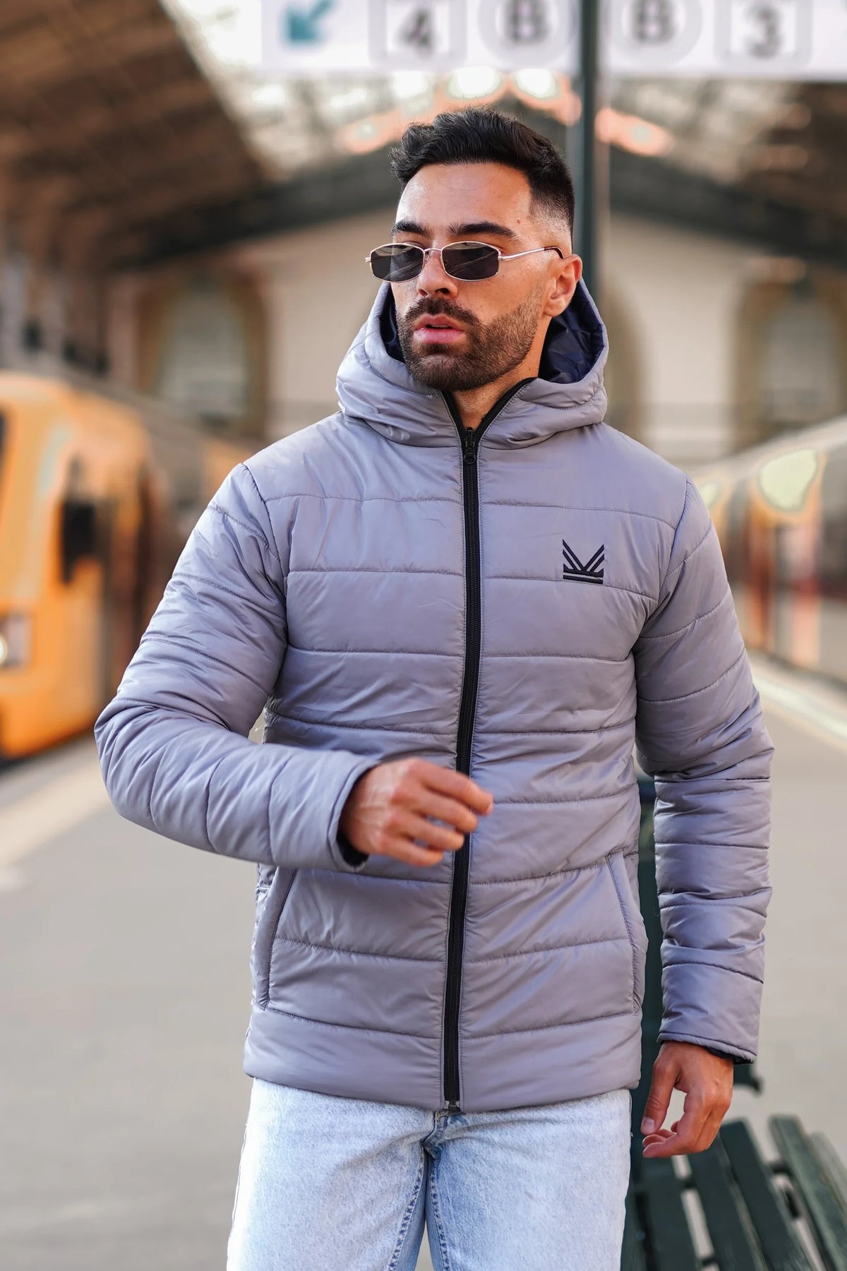 Station Reversible jacket - Navy / Grey