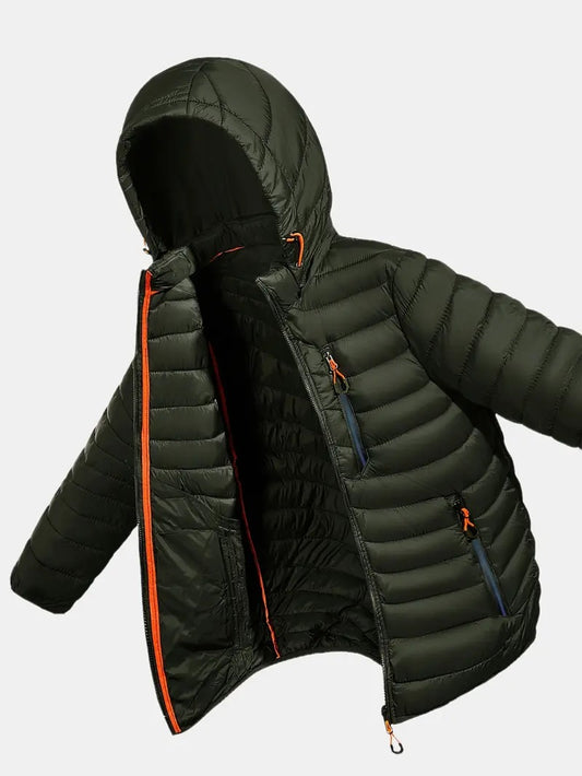 Wave Puffer Jacket - Olive