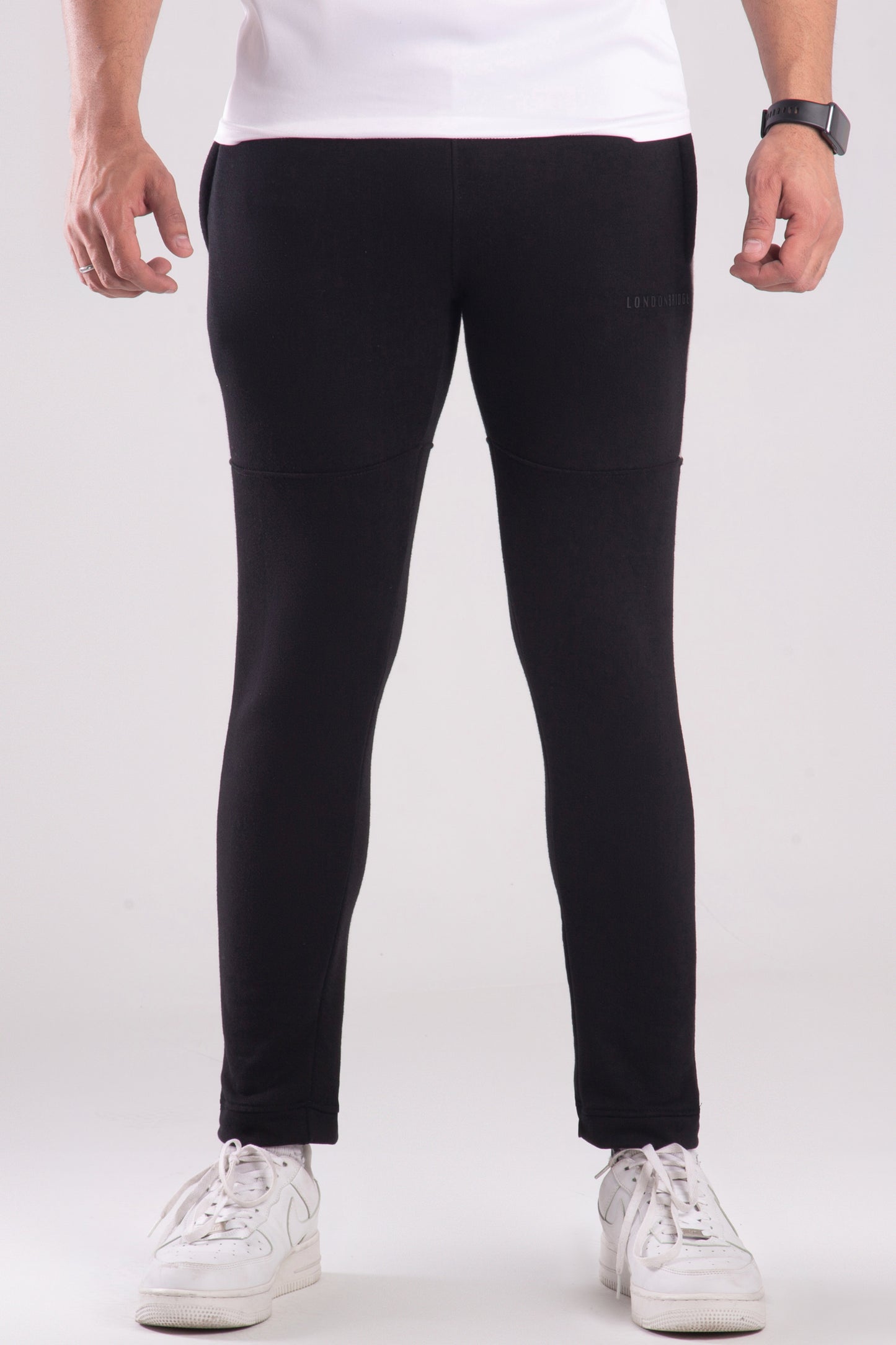 Alpha  Terry Cotton Trouser - Black