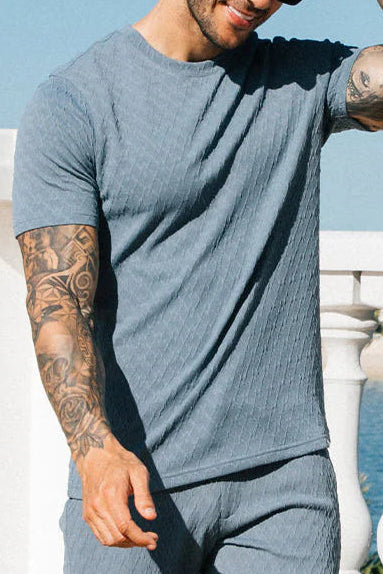 Cabo Textured Tee- Ash Green