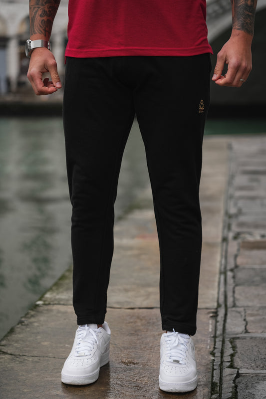 Crest Cotton Terry trouser in Black