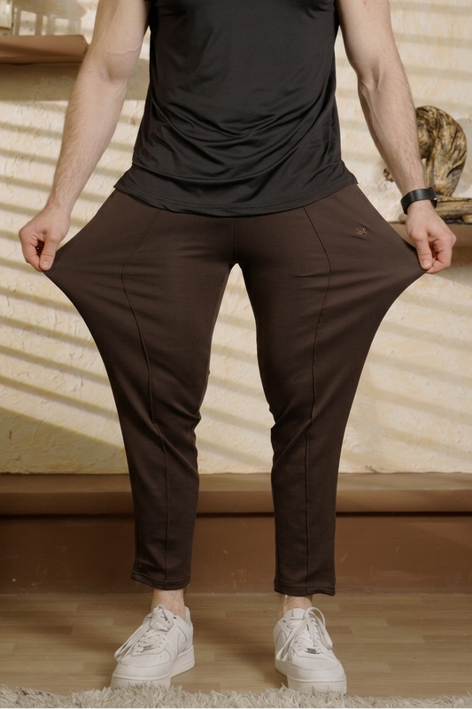 Waffle Crease Pant Trouser - Choclate