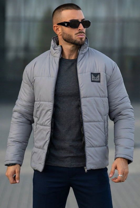 Solid Puffer Jacket - Silver