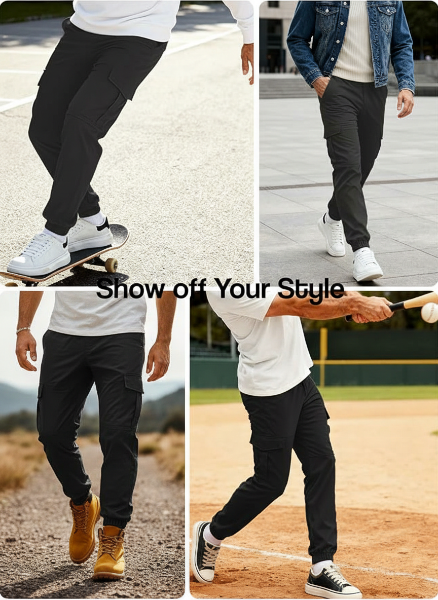 Cargo woven SpandexDry Pants - Black