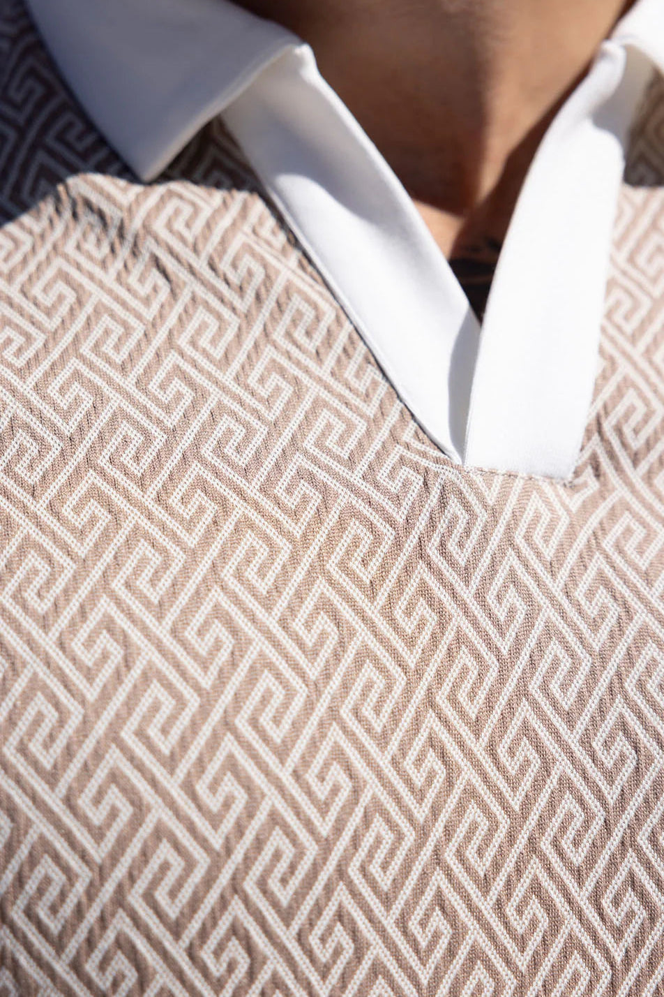 Cairo Textured Polo - Golden