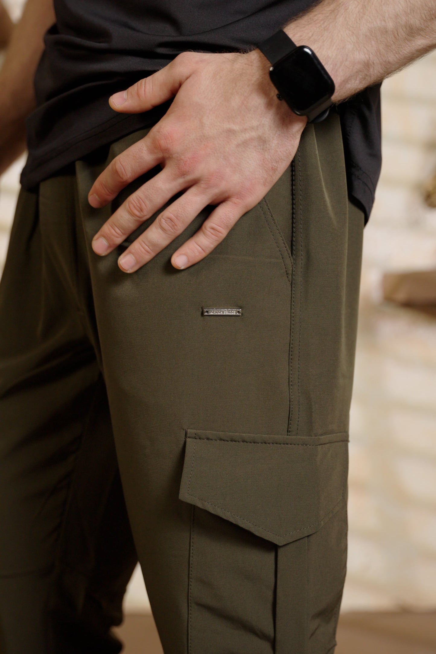 Cargo Woven stretch SpandexDry Pants Trouser - Olive