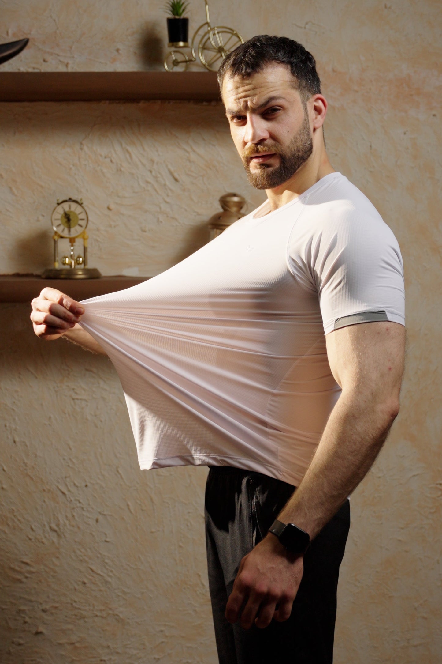 Tennis Box Spandexdry T-Shirts -White