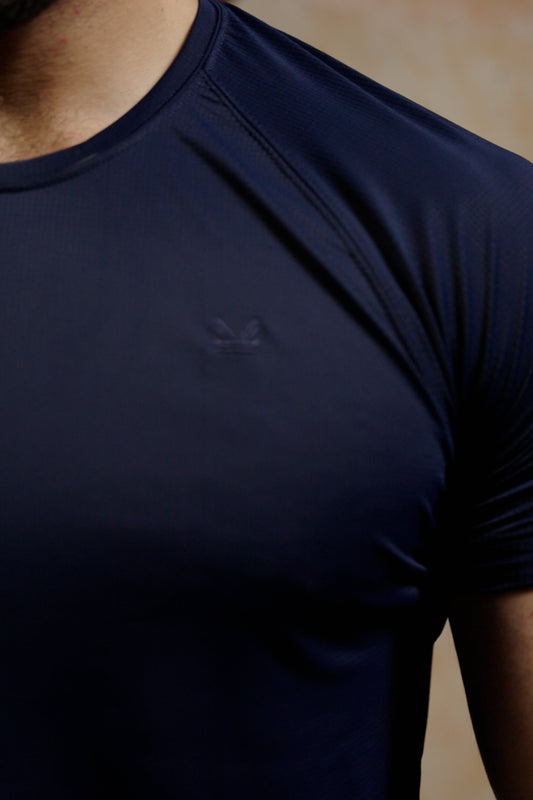 Tennis Box Spandexdry T-Shirts - Navy