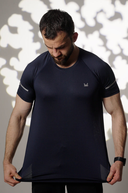 Flex Reflective Spandexdry T-Shirt - Navy