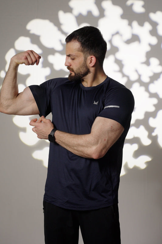 Flex Reflective Spandexdry T-Shirt - Navy