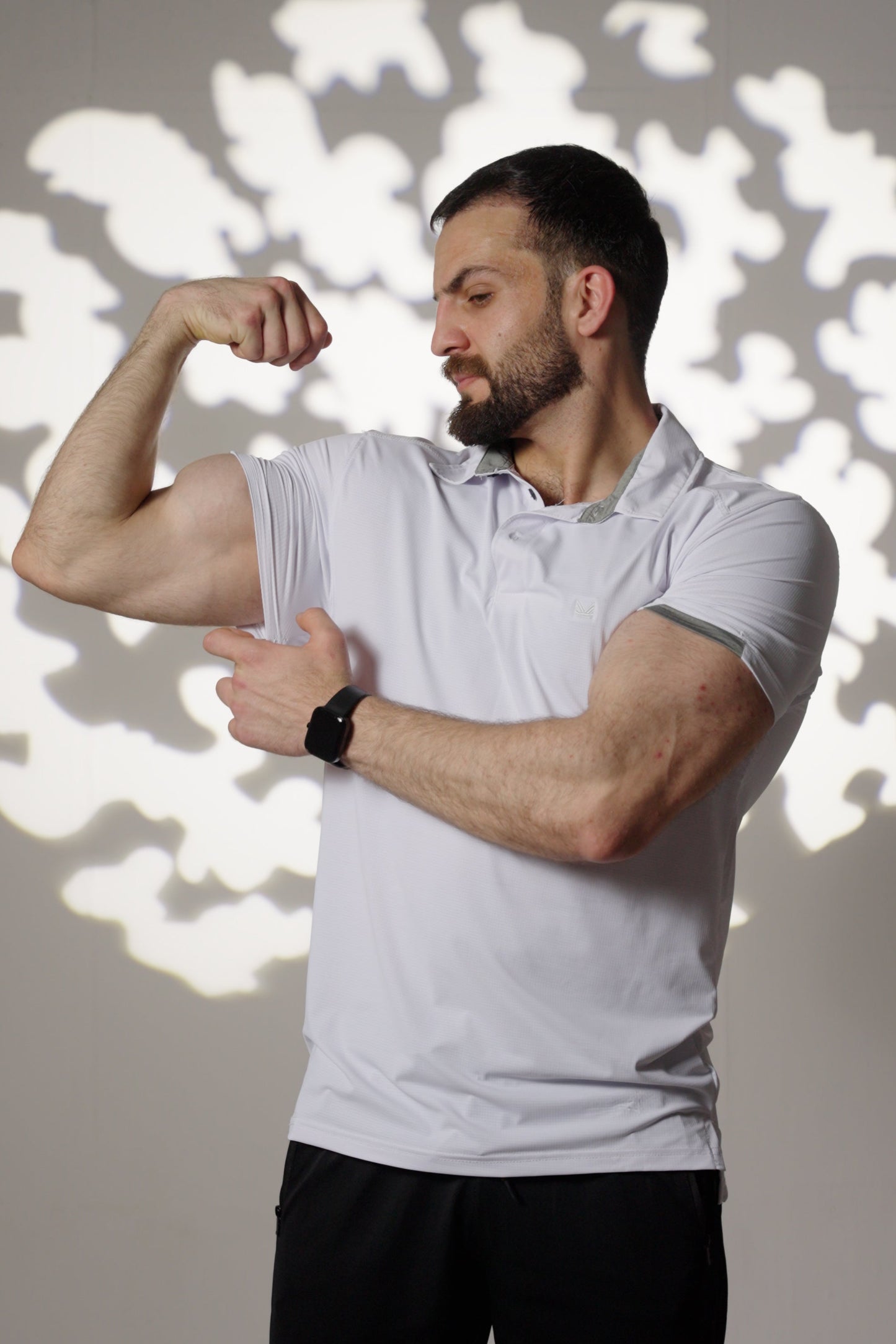 Tennis Box Spandexdry Polo - White