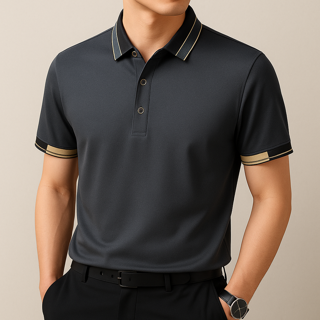 Beckham Cotton Polo - Solid Grey