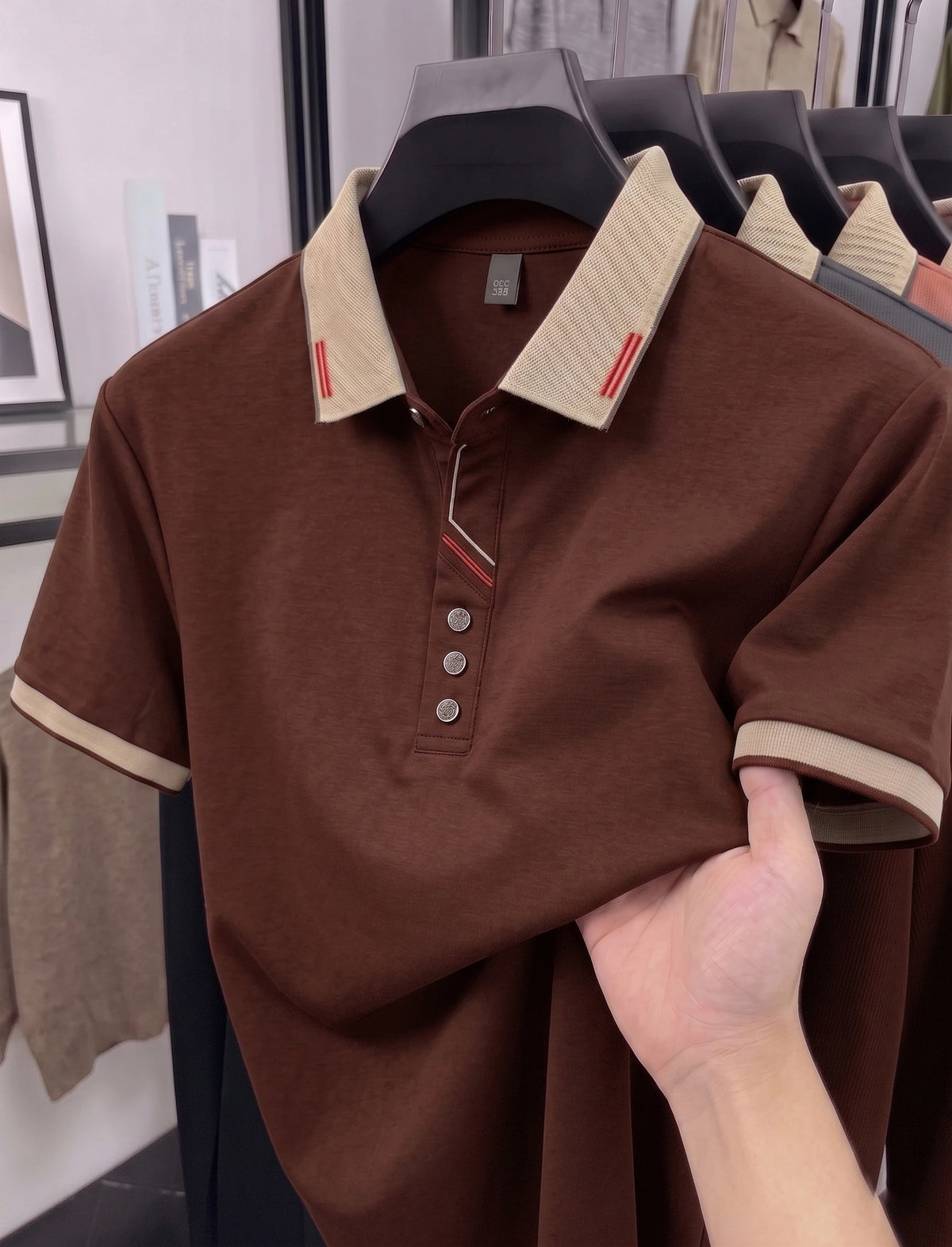 Paris Cotton Polo - Chocolate