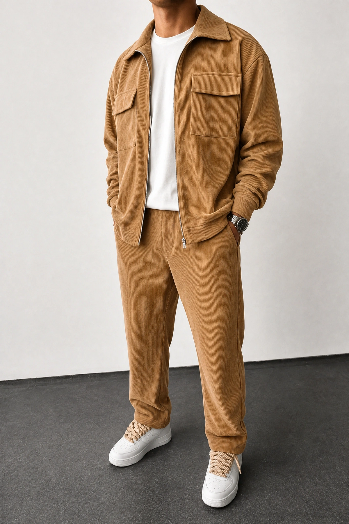 Lux Courdry Tracksuit - Camel
