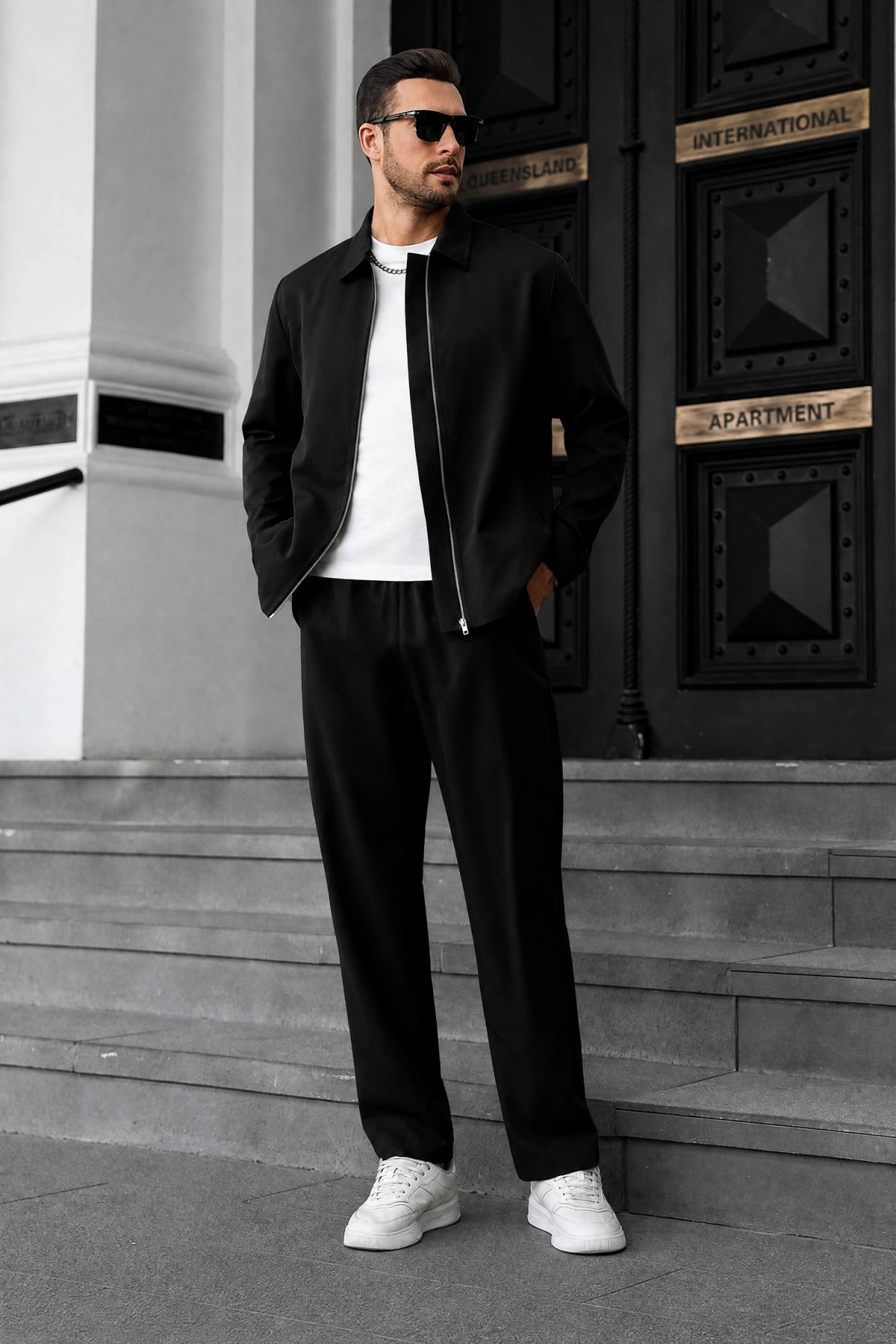 Harrington Tracksuit - Black