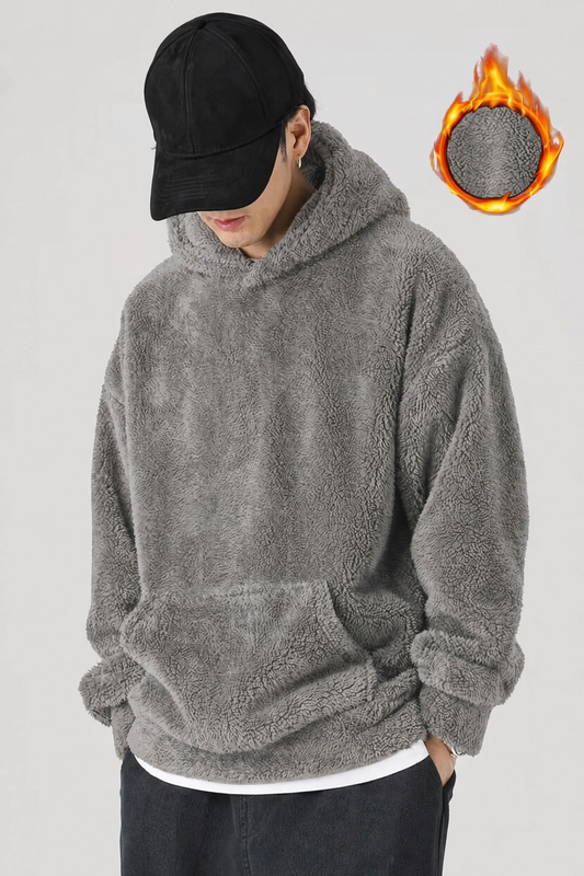 Street Sherpa Hoodie - Grey