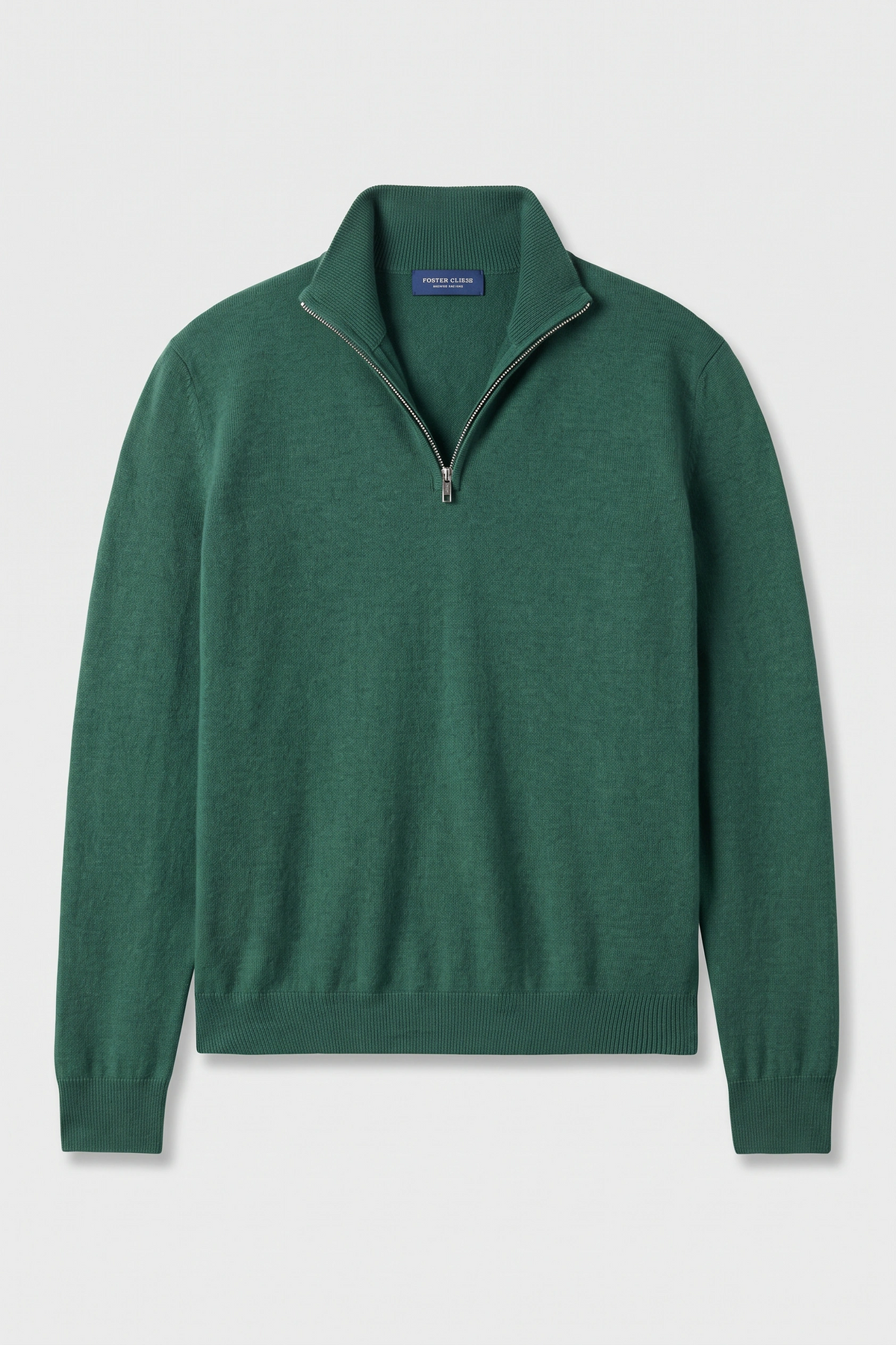 Mockneck Zip Sweater - Sea Green