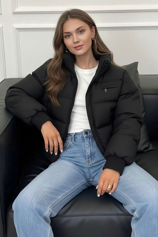 NewYork Style Puffer Jacket - Black