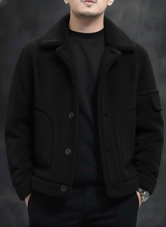 Sherpa Furr Overshirt - Black