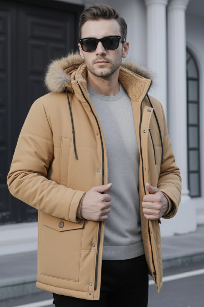 Mountain Track Imported Hoodie - Sand