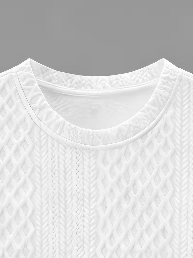Cabo Snake Textured Tee - Egg White
